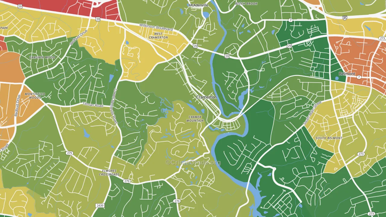 28032, NC Map of Theft Rates