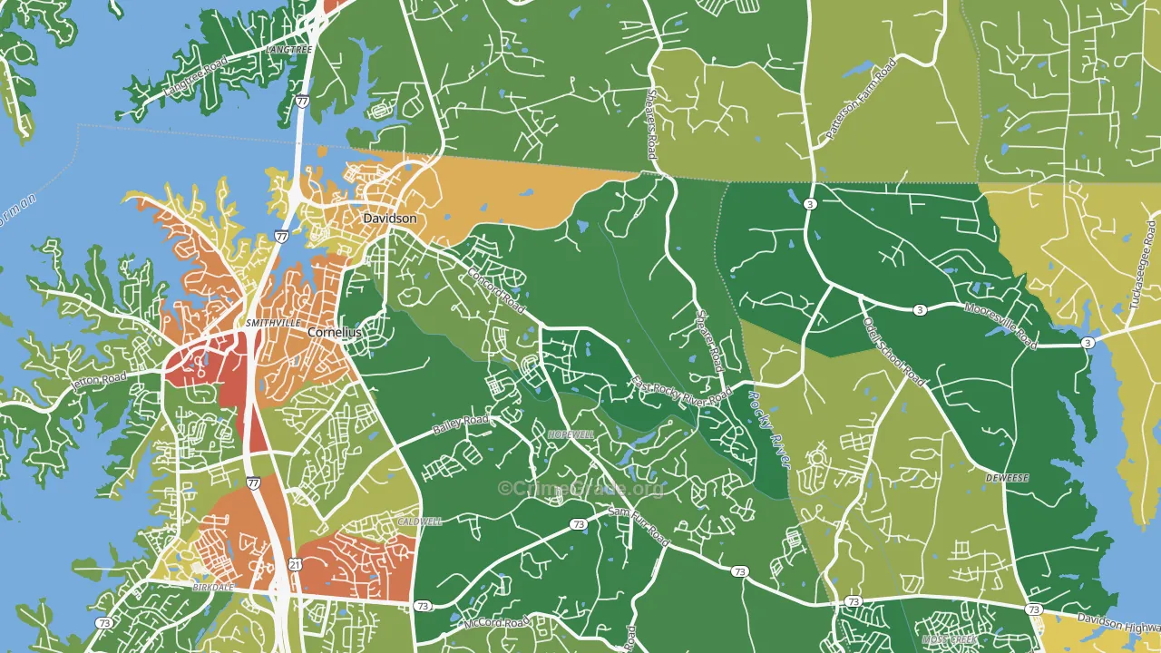 28036, NC Map of Theft Rates