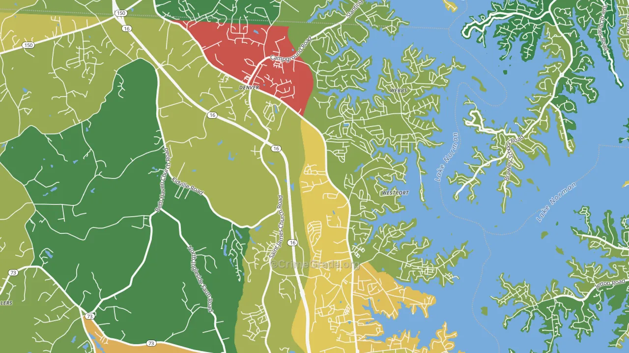 28037, NC Map of Theft Rates