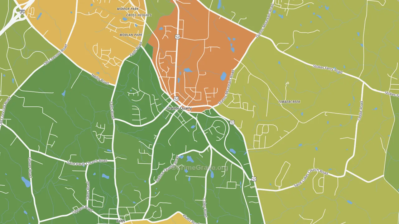 28072, NC Map of Theft Rates