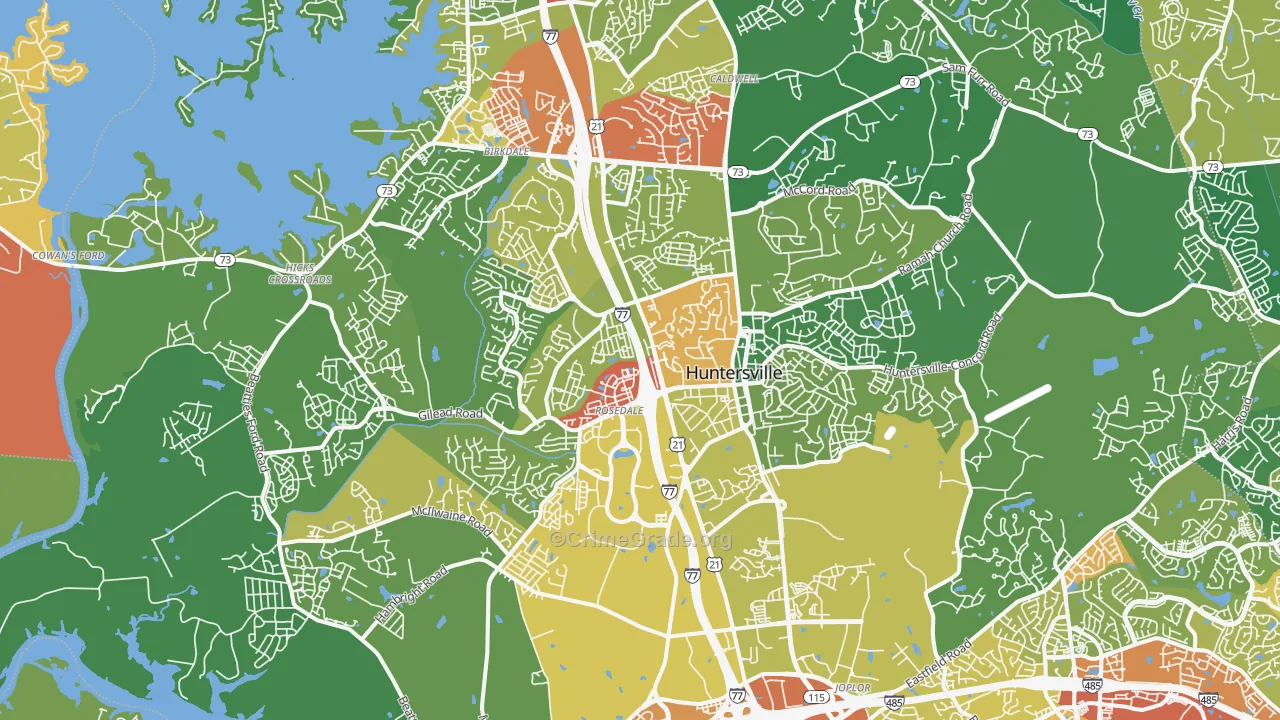 28078, NC Map of Theft Rates