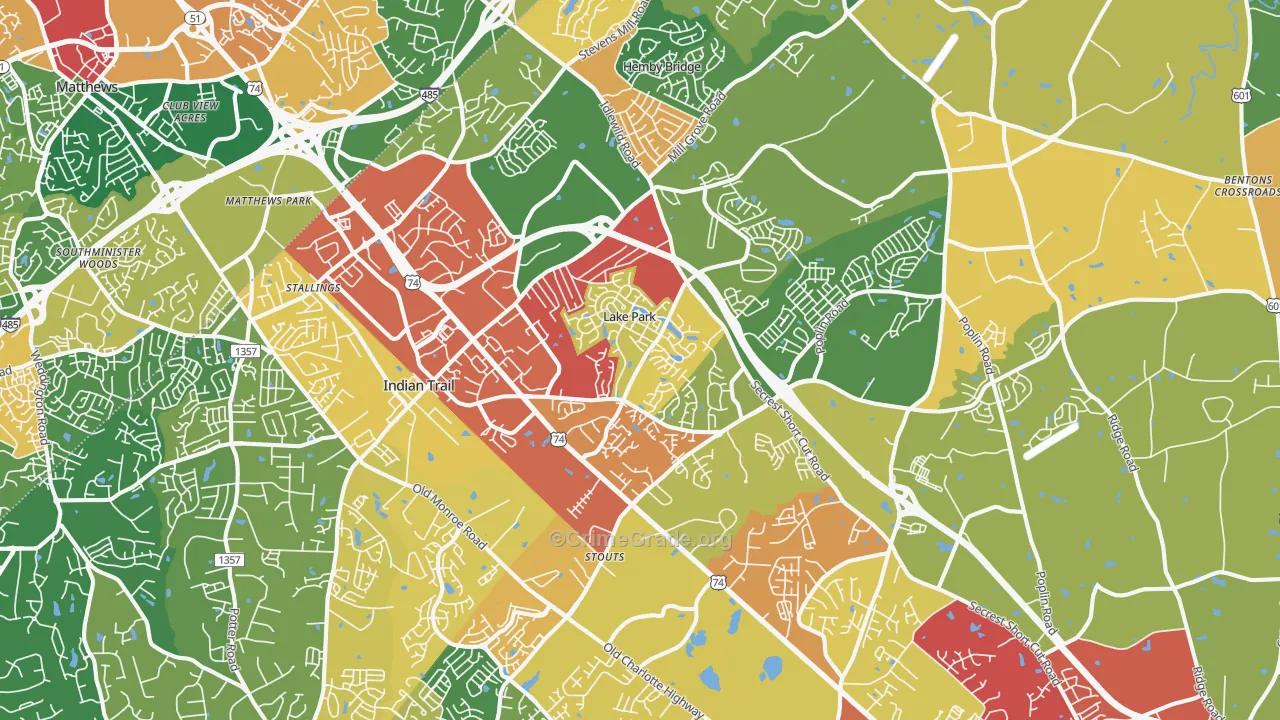 28079, NC Map of Theft Rates