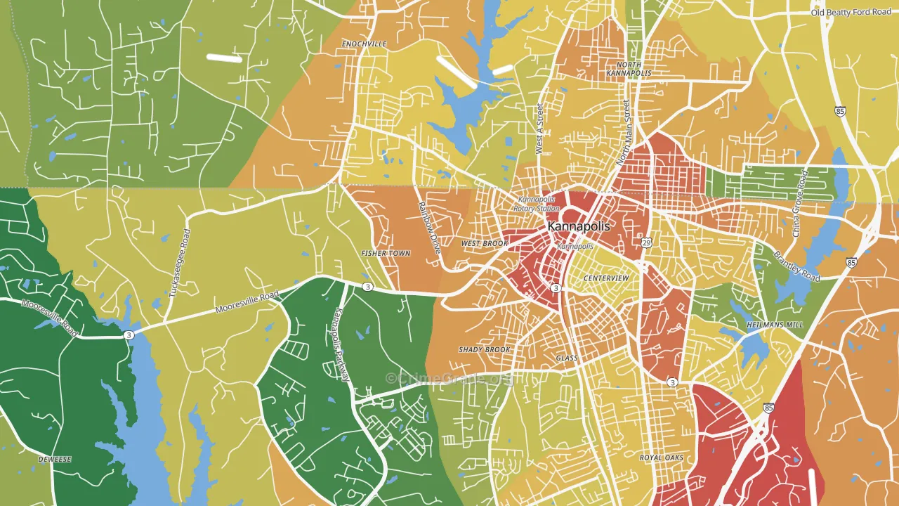 28081, NC Map of Theft Rates