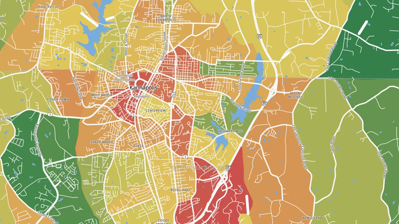 28083, NC Map of Theft Rates