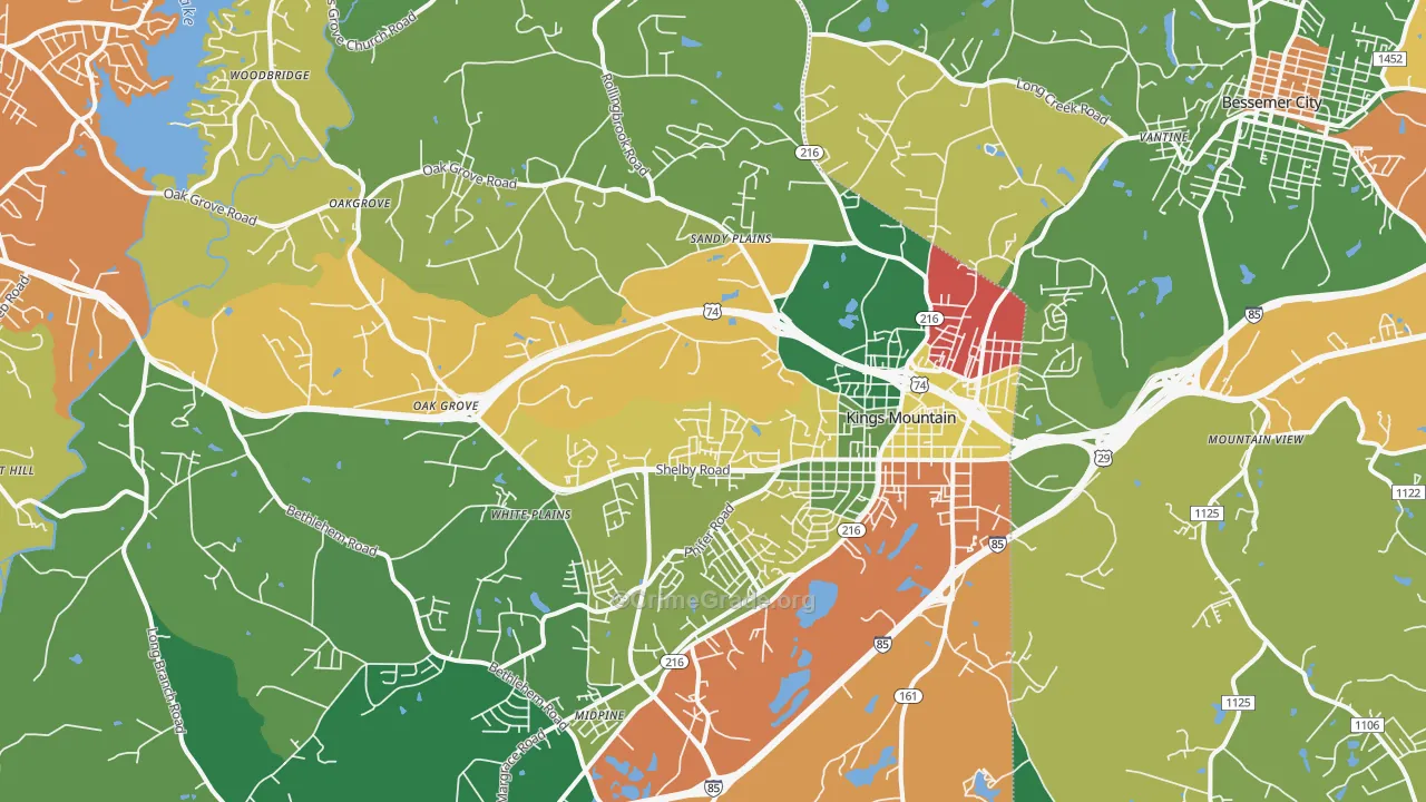 28086, NC Map of Theft Rates