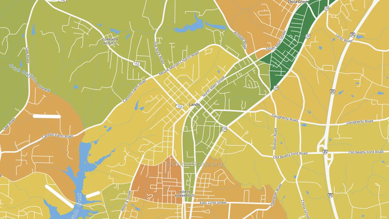 28088, NC Map of Theft Rates