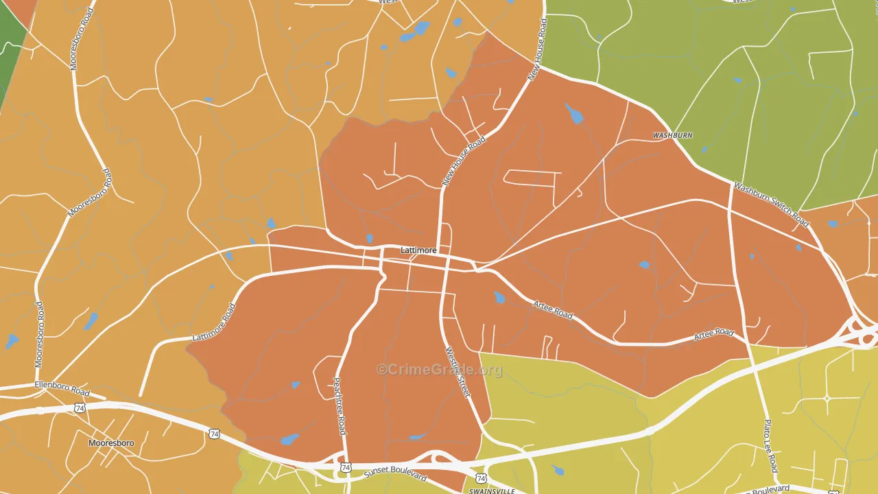 28089, NC Map of Theft Rates