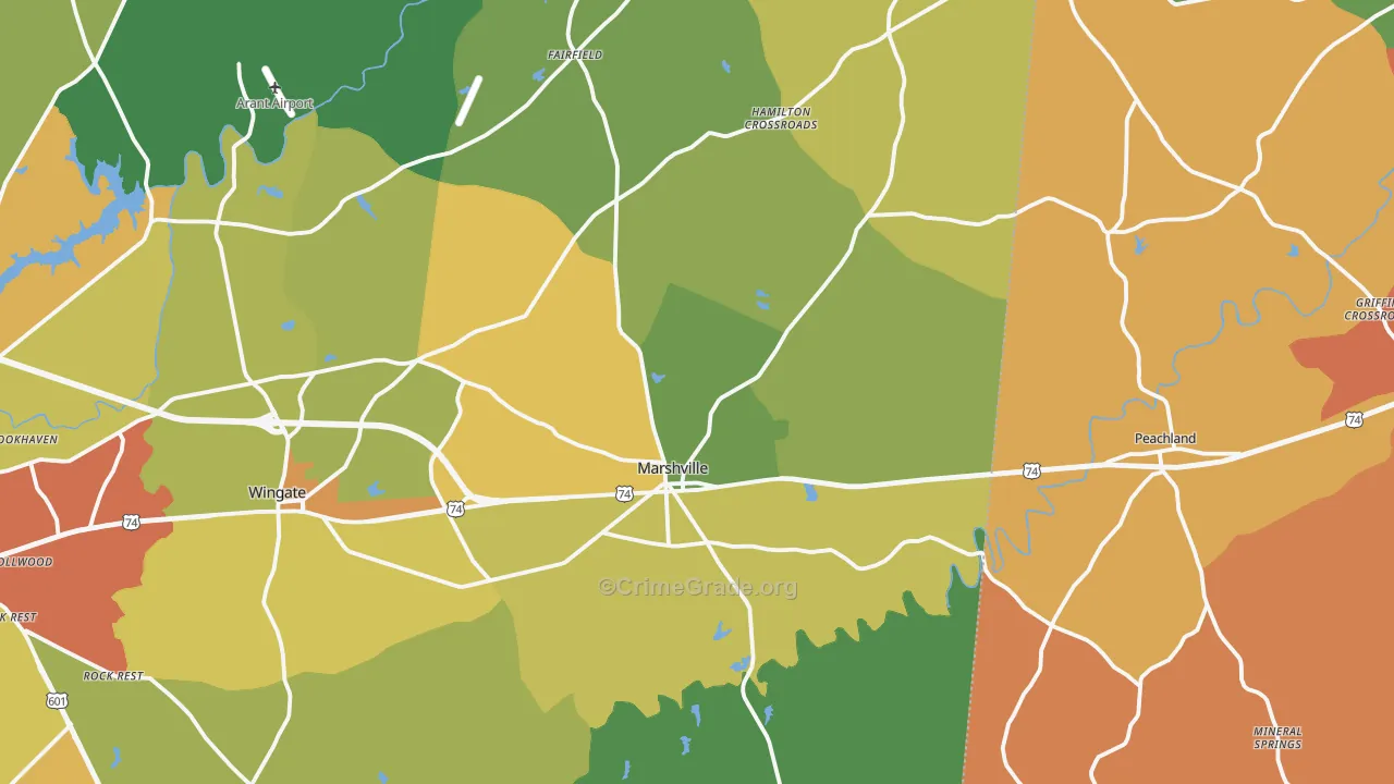 28103, NC Map of Theft Rates