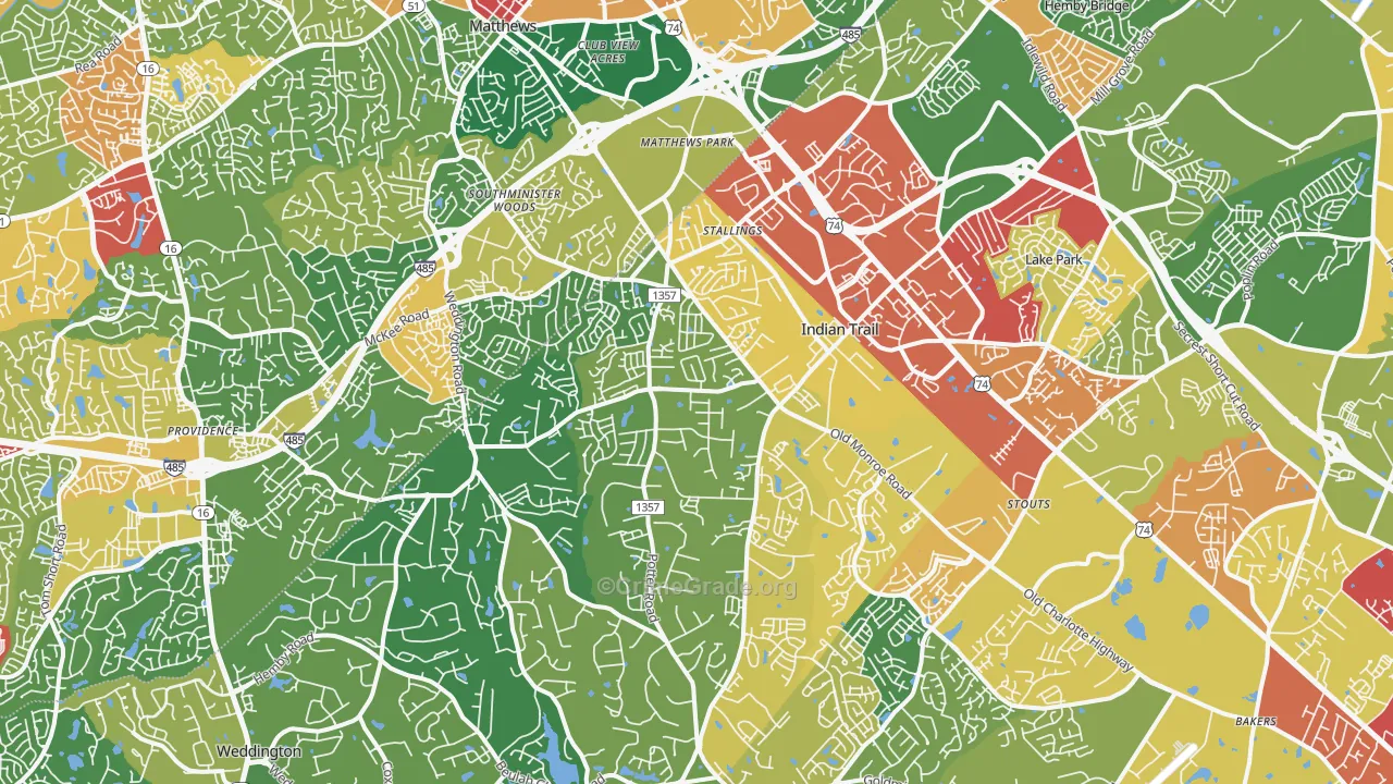 28104, NC Map of Theft Rates