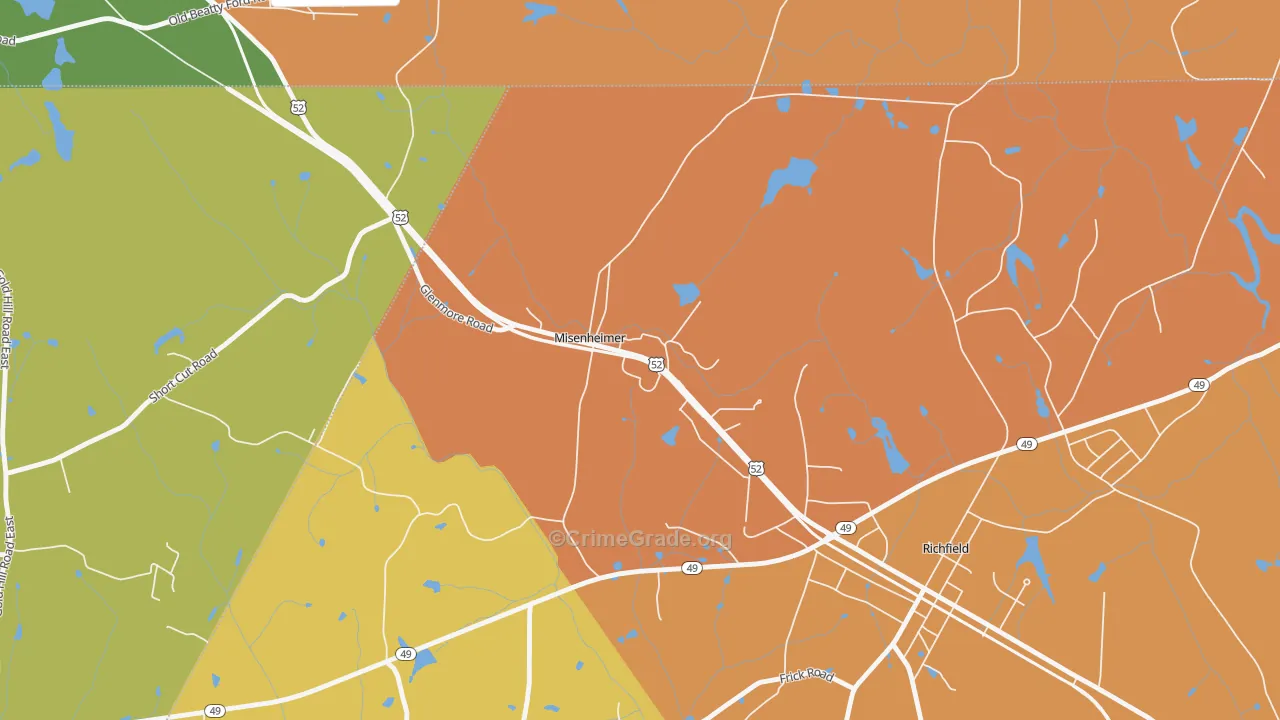 28109, NC Map of Theft Rates
