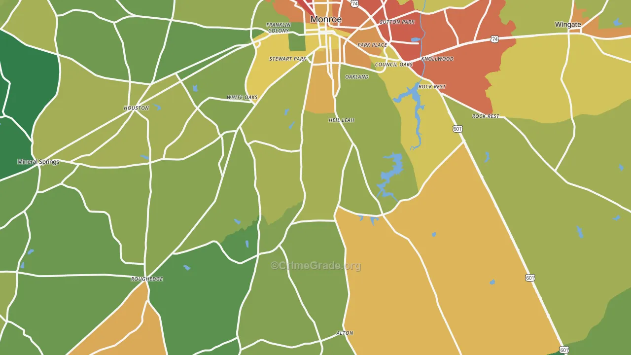 28112, NC Map of Theft Rates