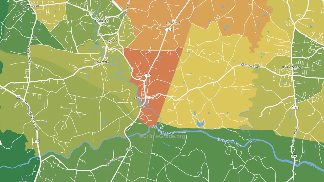 28114, NC Map of Theft Rates