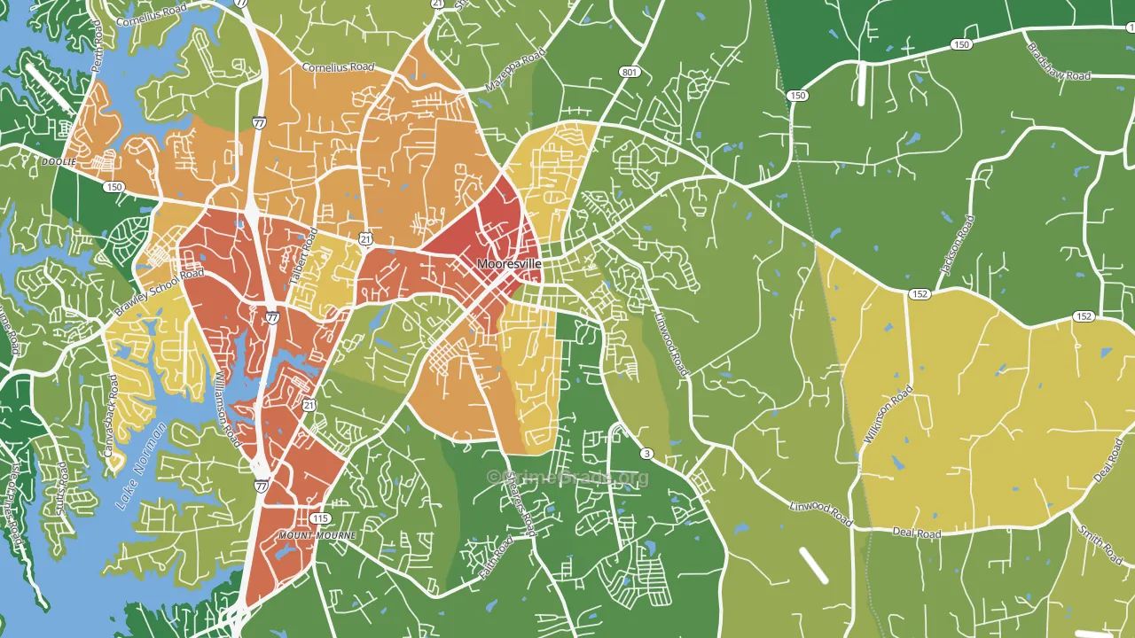 28115, NC Map of Theft Rates