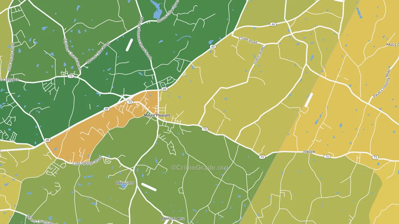 28124, NC Map of Theft Rates
