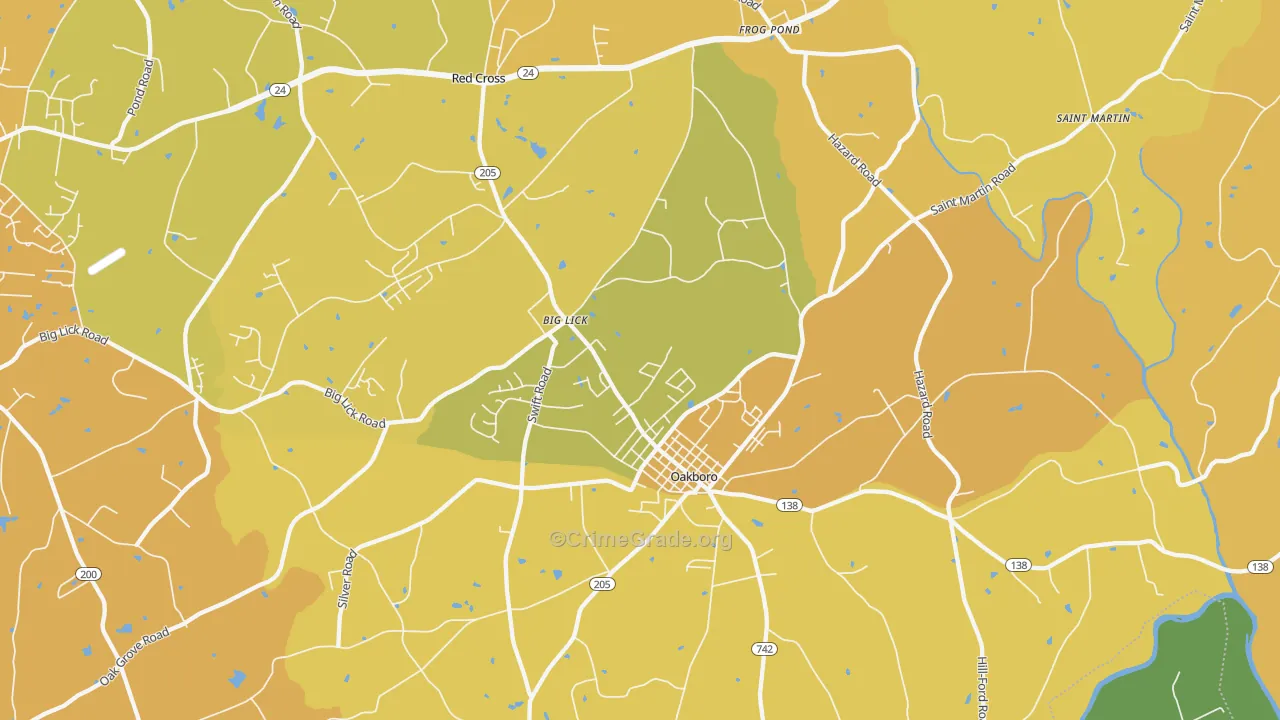 28129, NC Map of Theft Rates