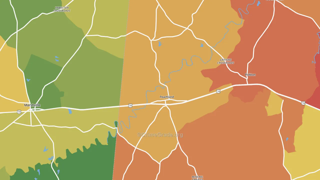 28133, NC Map of Theft Rates