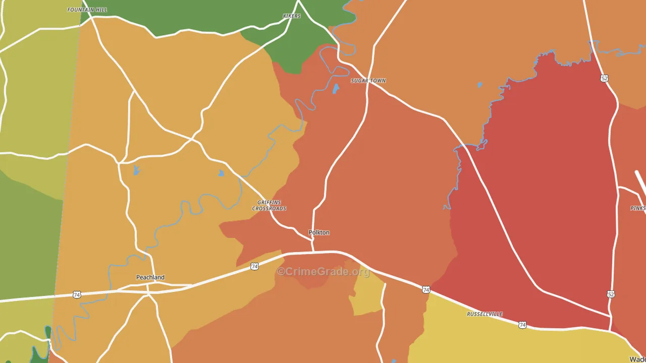 28135, NC Map of Theft Rates