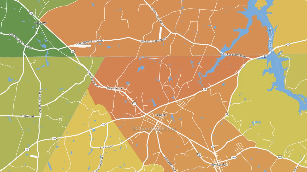 28137, NC Map of Theft Rates