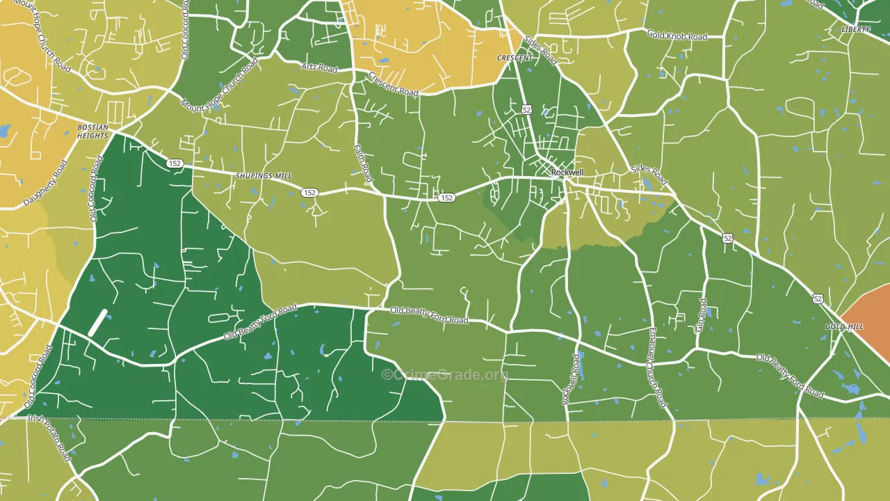 28138, NC Map of Theft Rates
