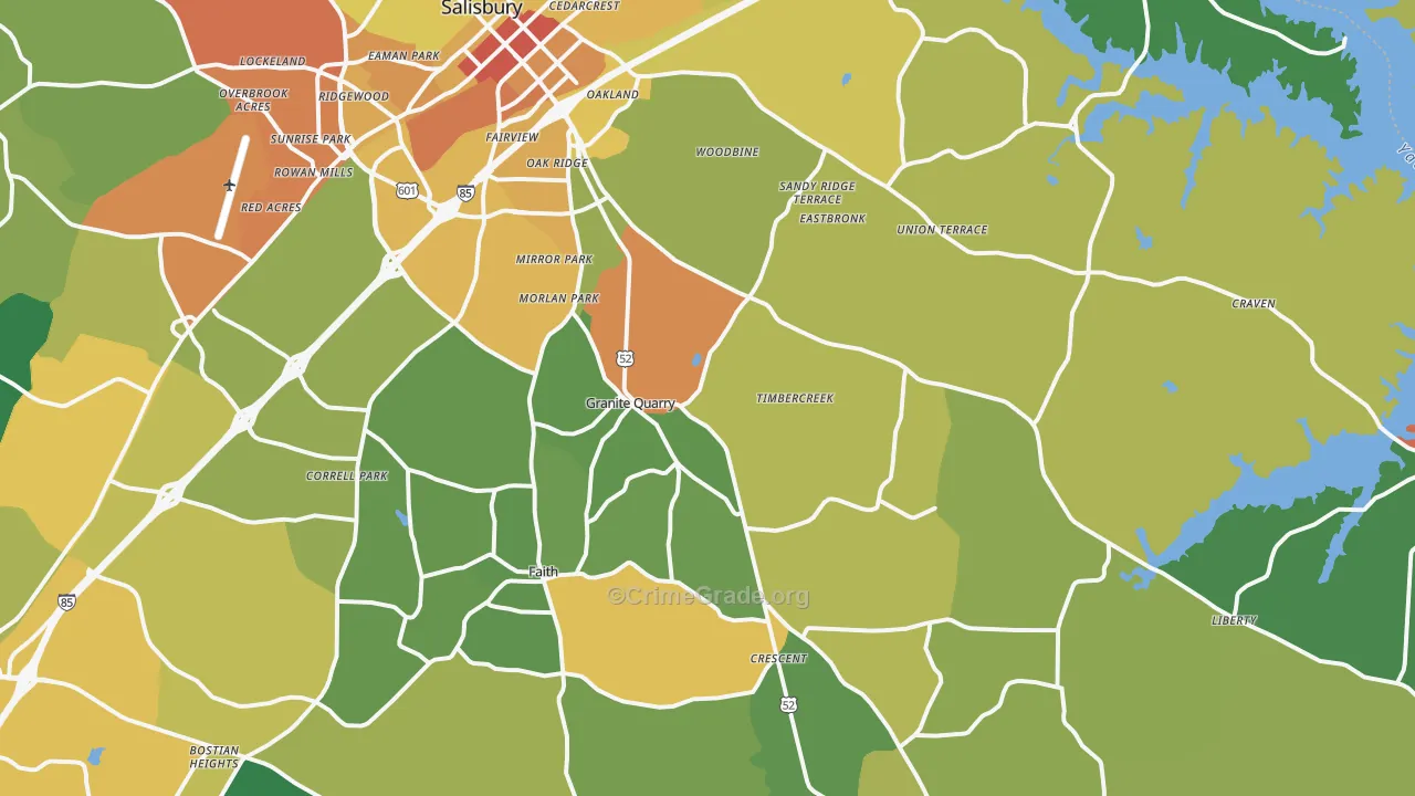28146, NC Map of Theft Rates