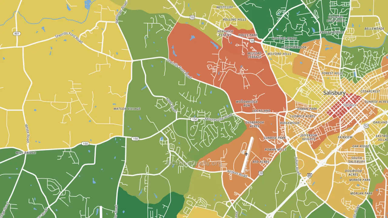 28147, NC Map of Theft Rates
