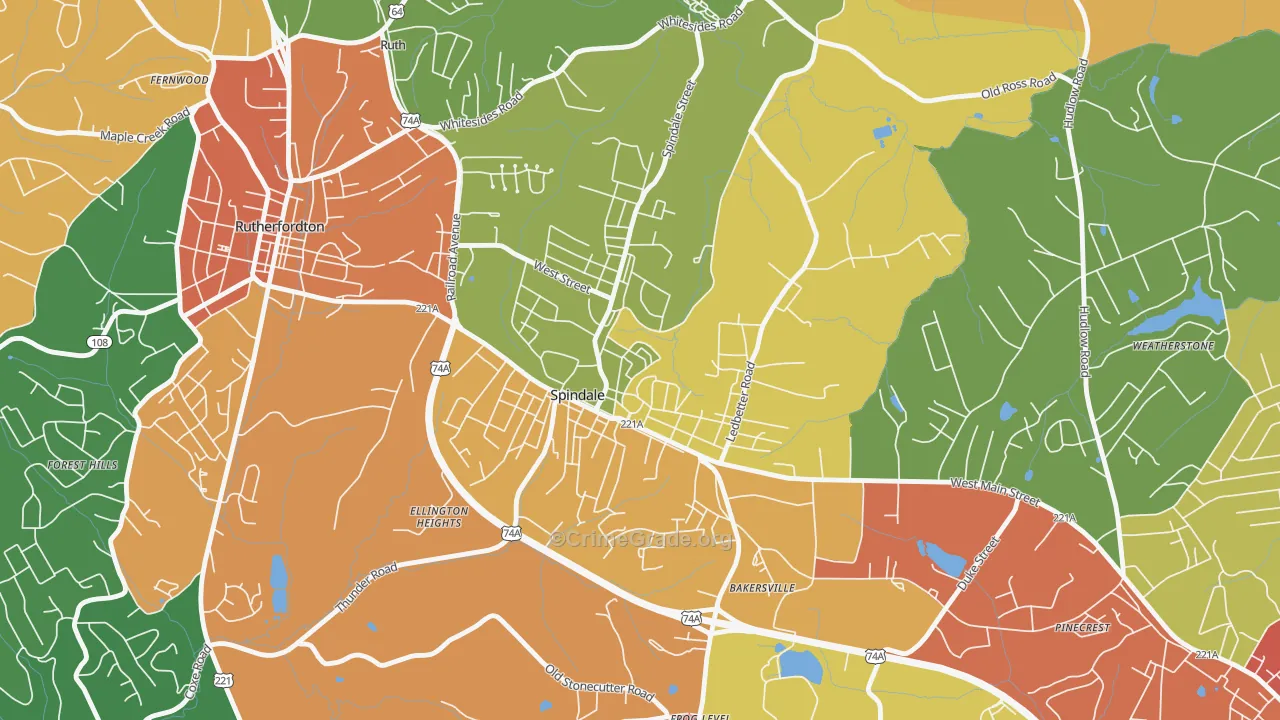 28160, NC Map of Theft Rates