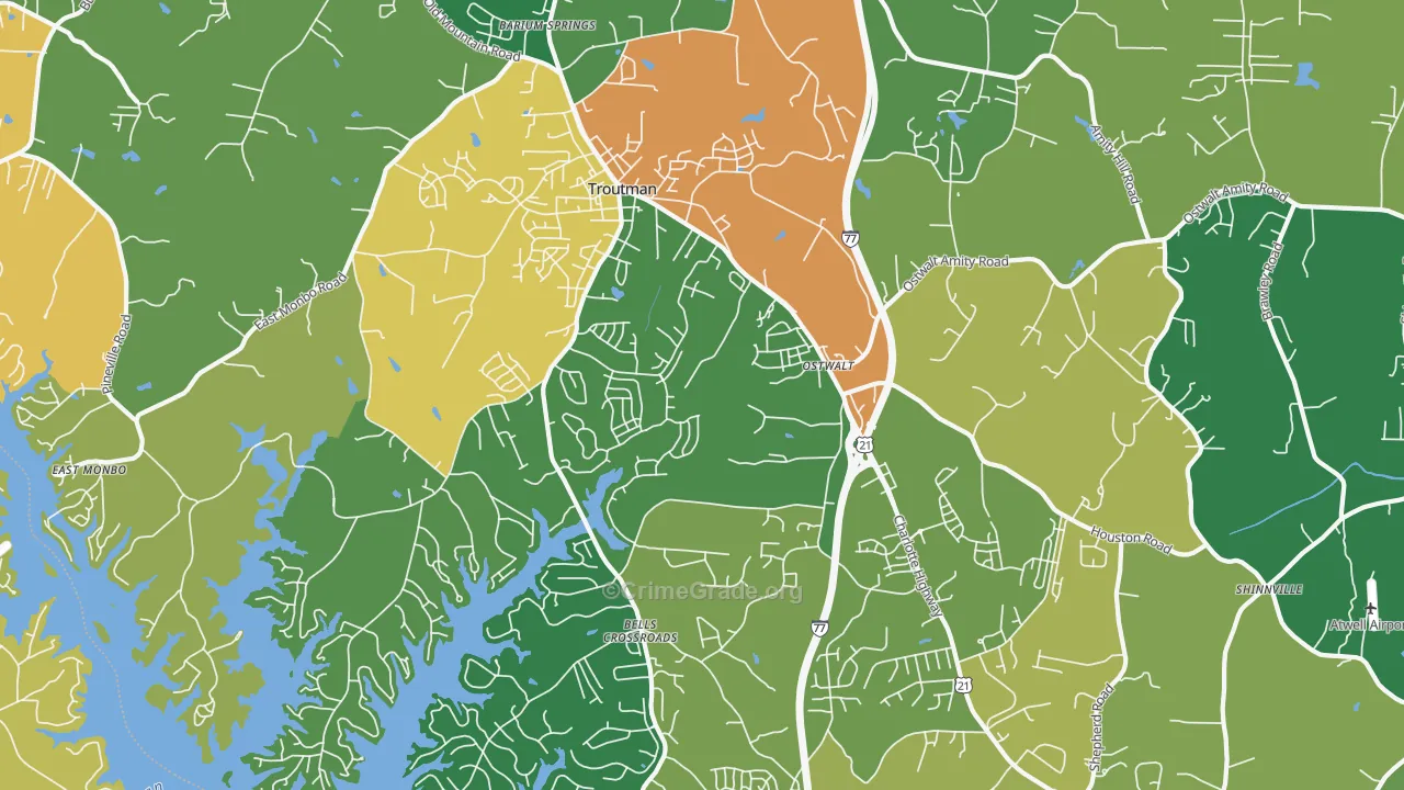 28166, NC Map of Theft Rates