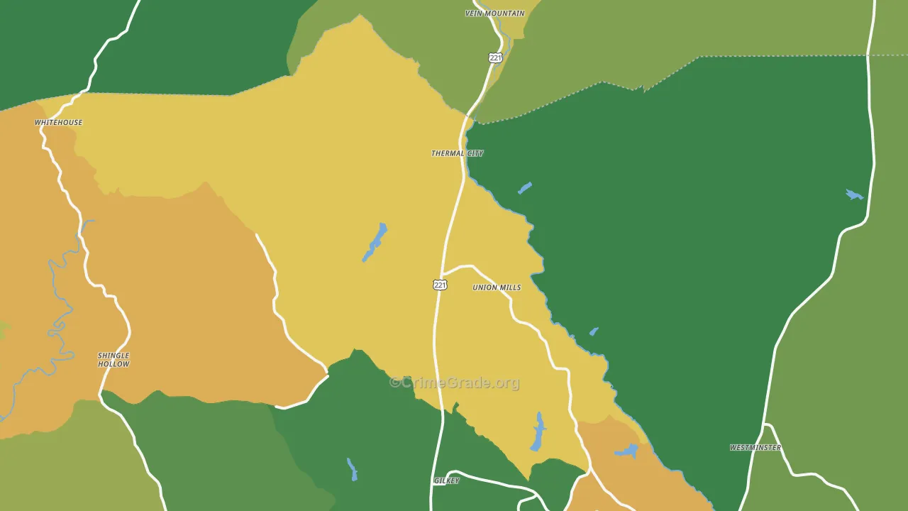 28167, NC Map of Theft Rates