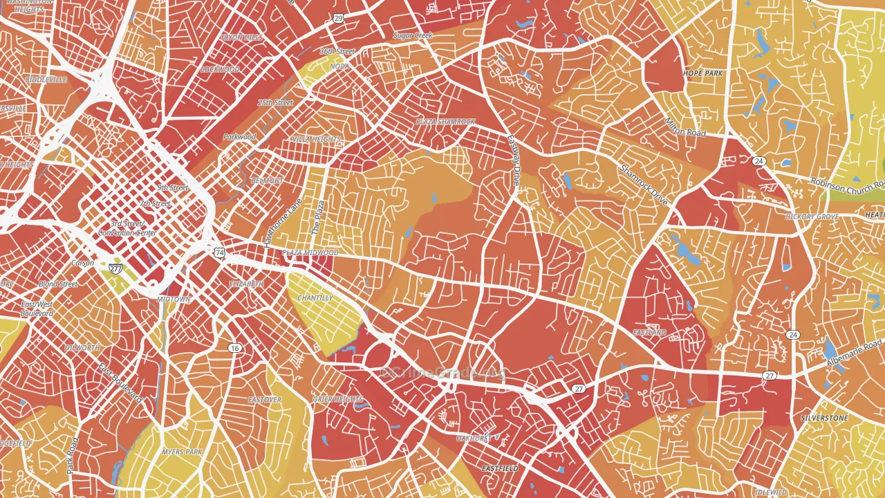 28205, NC Map of Theft Rates