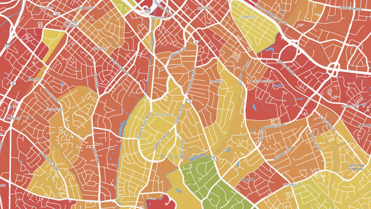 28207, NC Map of Theft Rates
