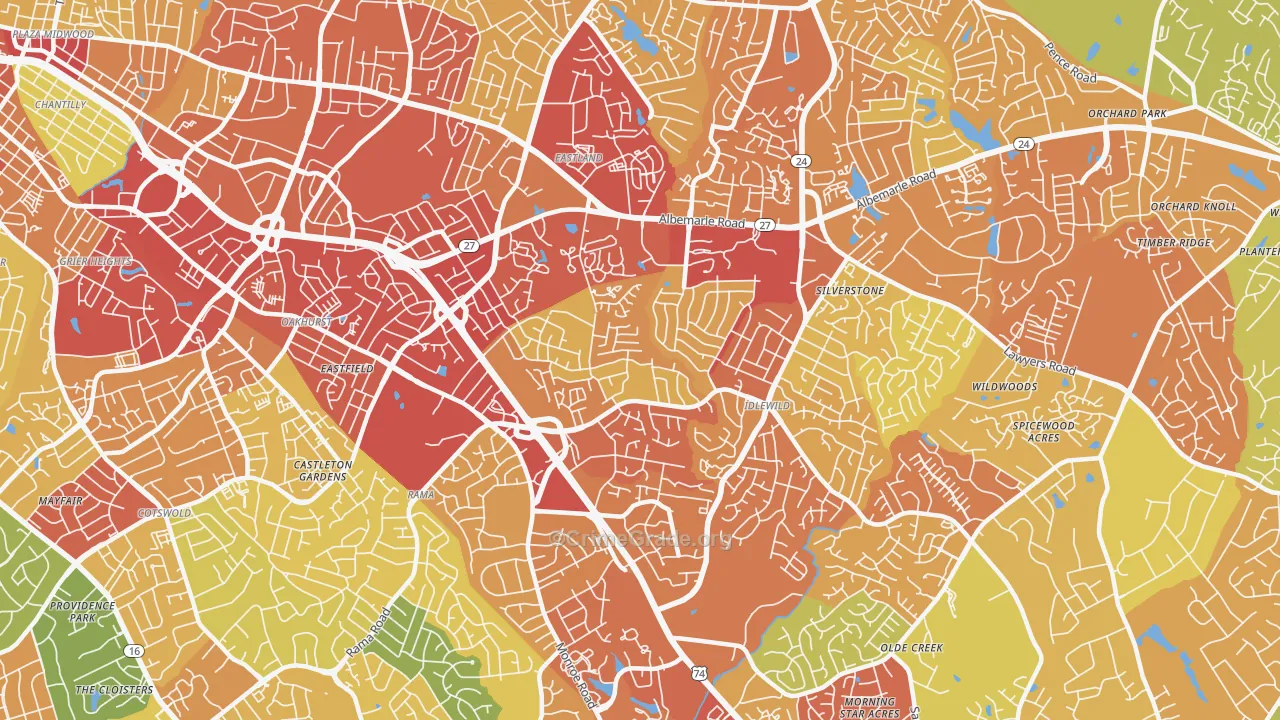 28212, NC Map of Theft Rates