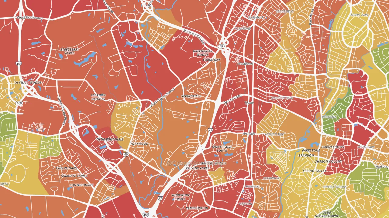28217, NC Map of Theft Rates