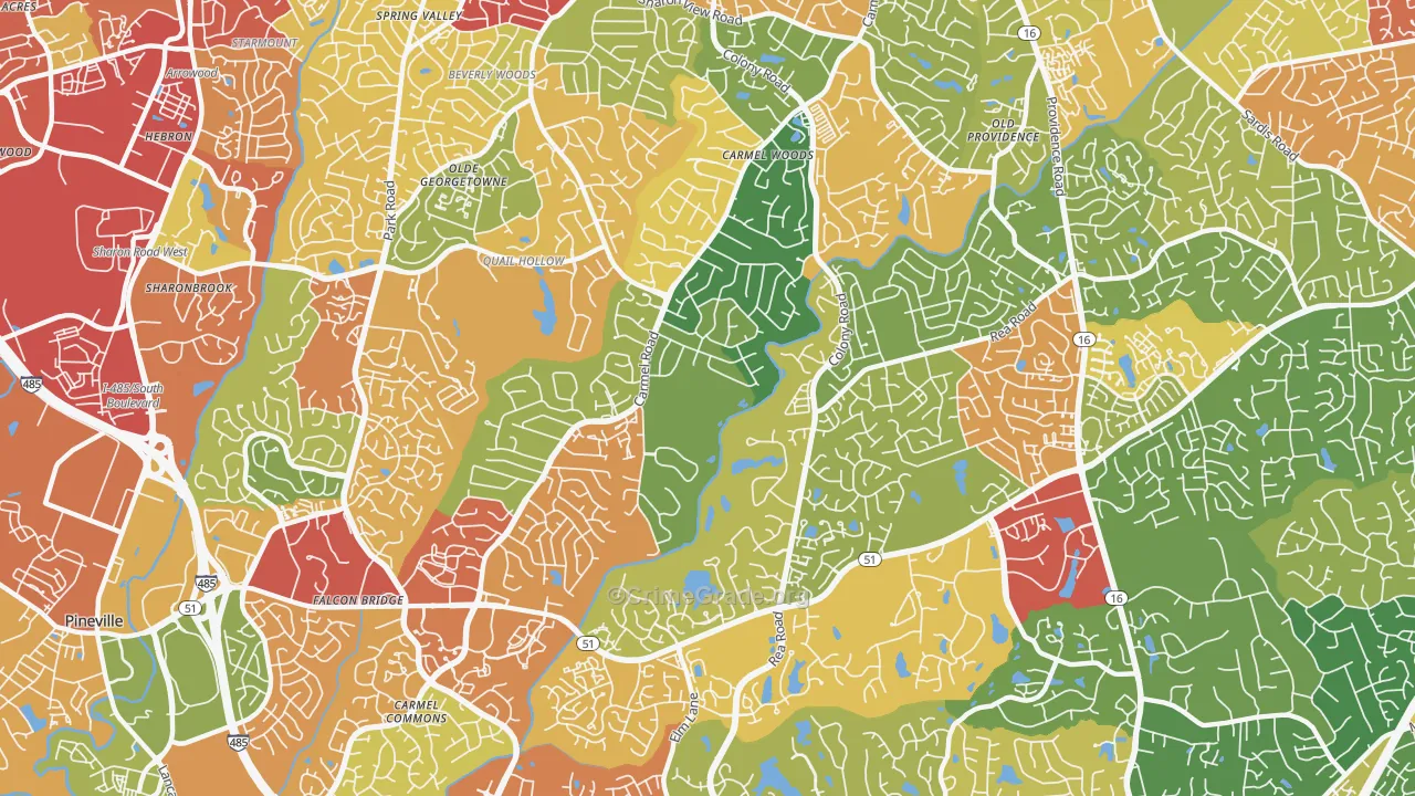 28226, NC Map of Theft Rates