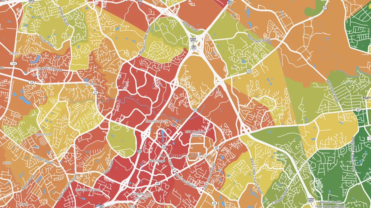 28262, NC Map of Theft Rates