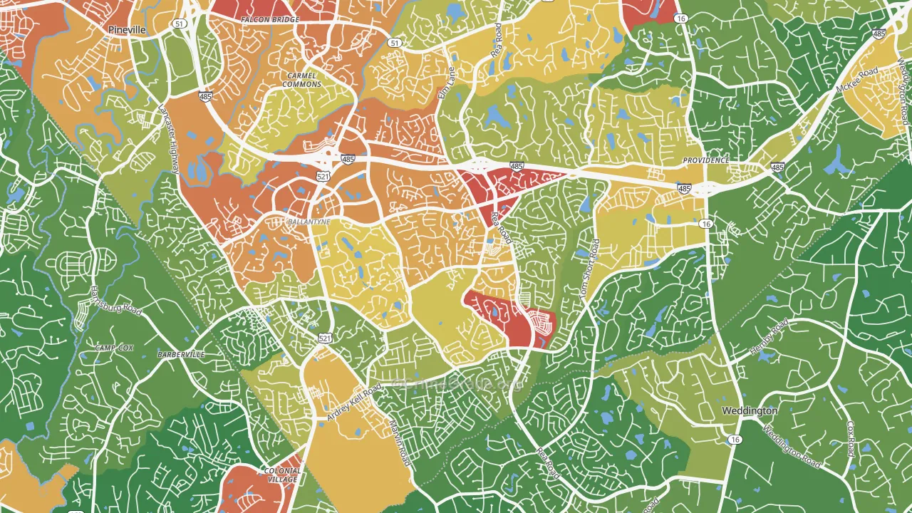 28277, NC Map of Theft Rates