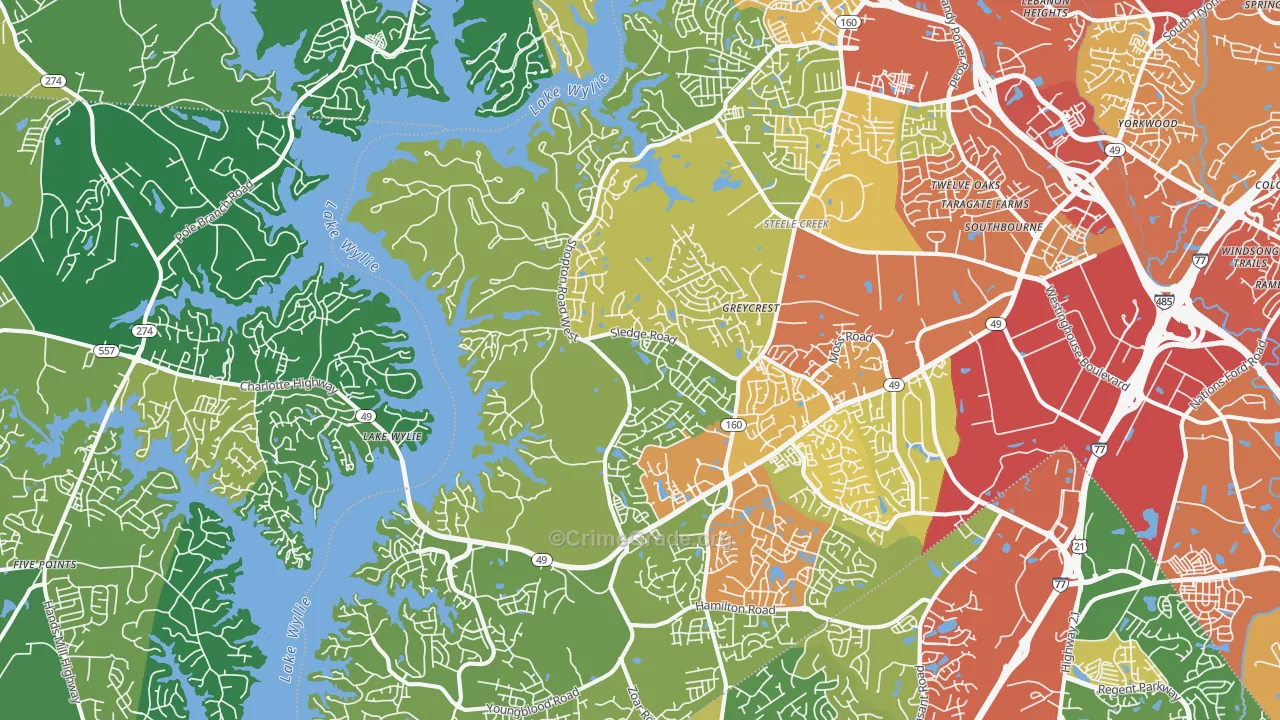 28278, NC Map of Theft Rates