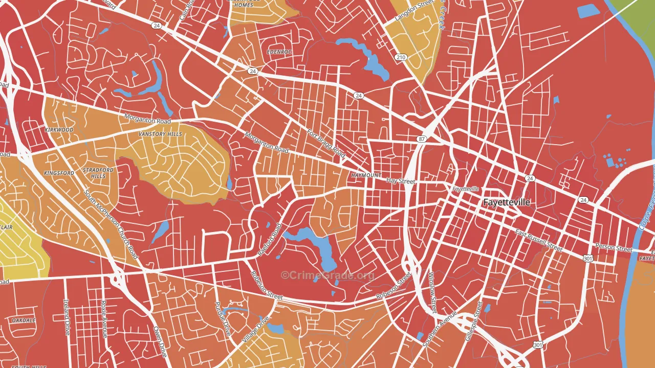 28305, NC Map of Theft Rates
