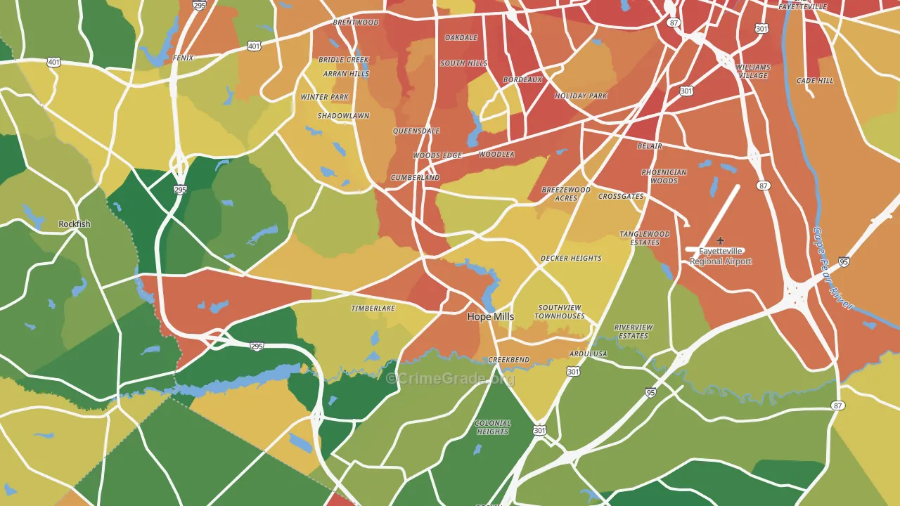 28306, NC Map of Theft Rates
