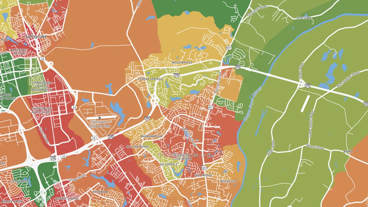 28311, NC Map of Theft Rates