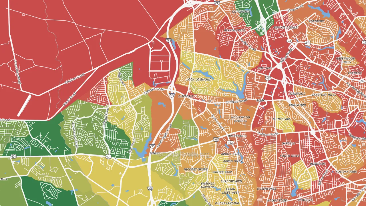 28314, NC Map of Theft Rates