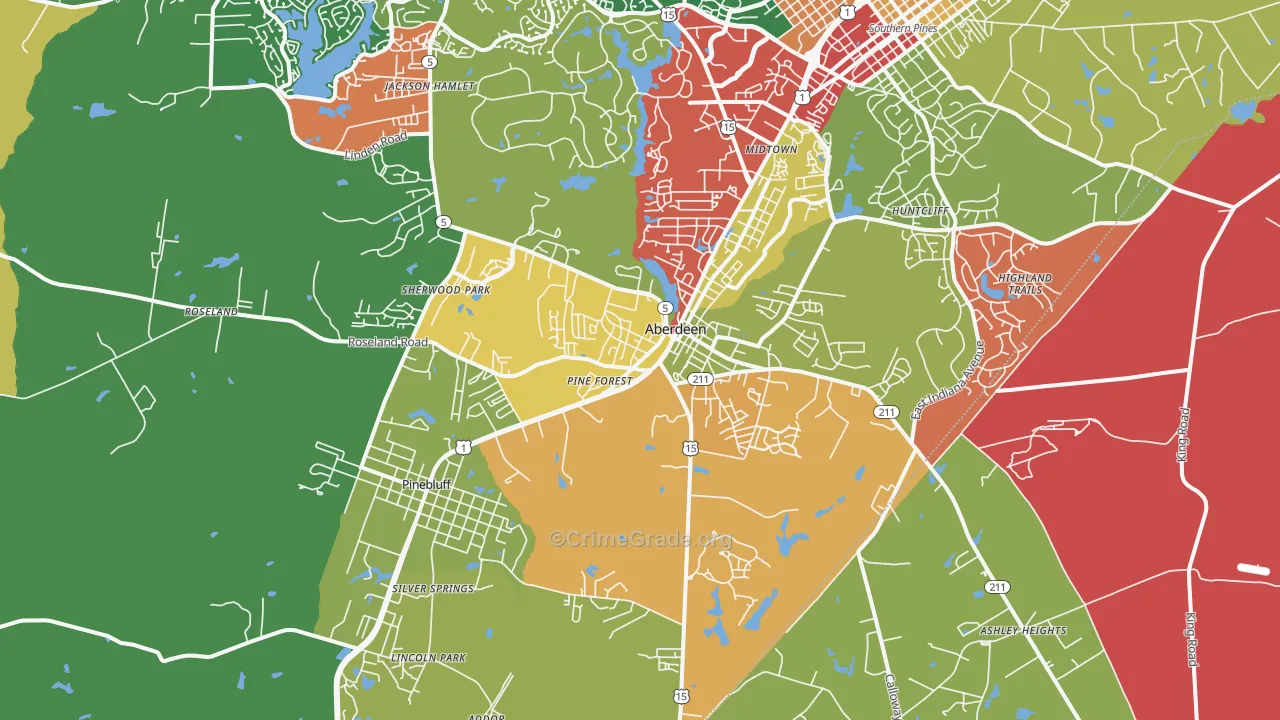 28315, NC Map of Theft Rates