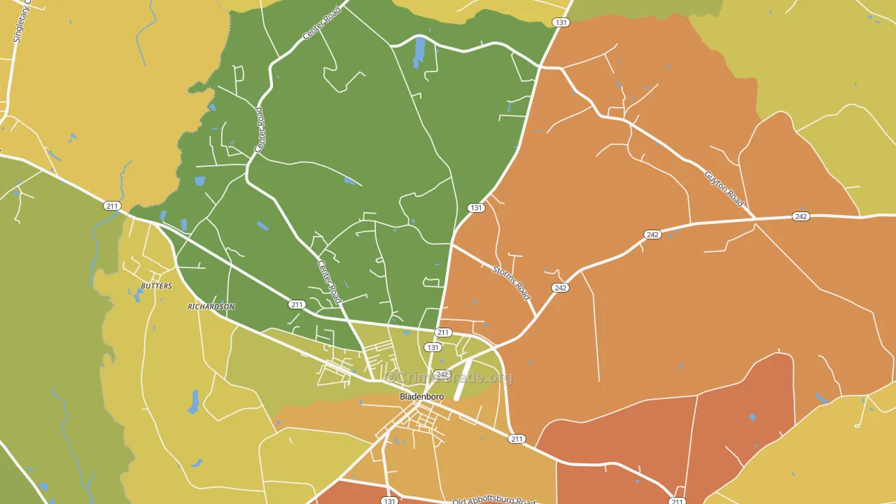 28320, NC Map of Theft Rates