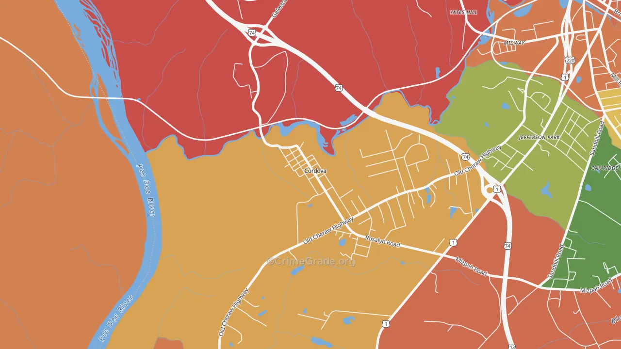 28330, NC Map of Theft Rates