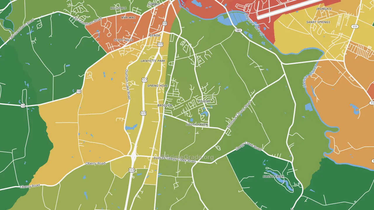28333, NC Map of Theft Rates