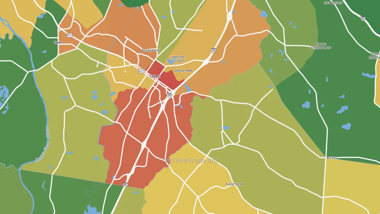 28334, NC Map of Theft Rates