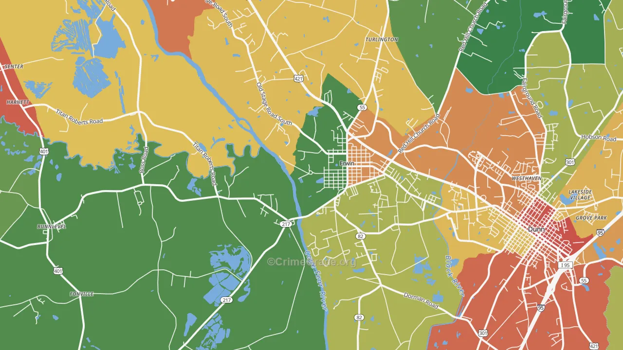 28339, NC Map of Theft Rates