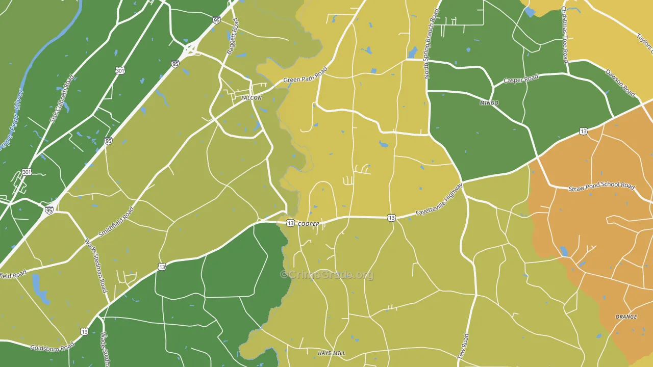 28344, NC Map of Theft Rates