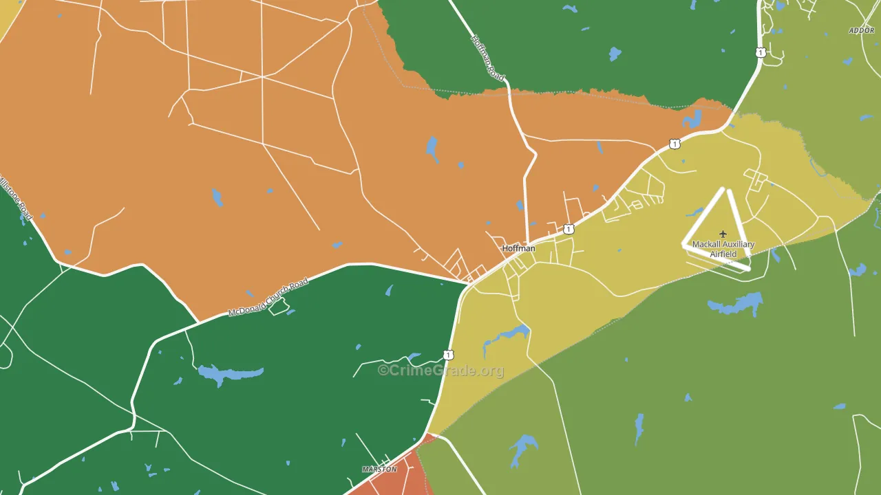 28347, NC Map of Theft Rates