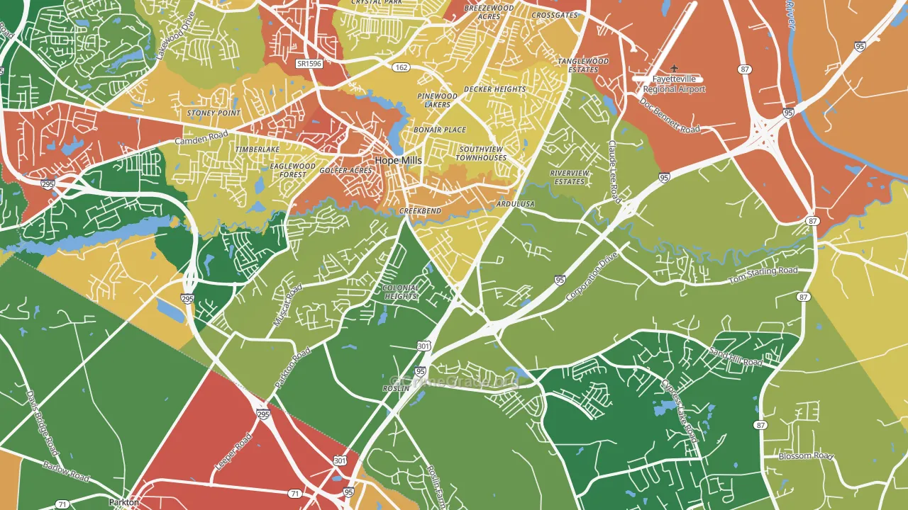 28348, NC Map of Theft Rates