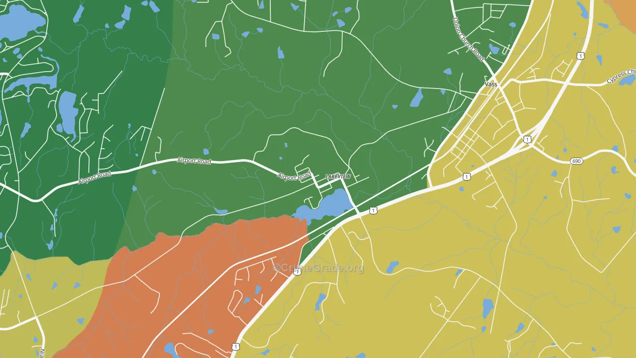 28350, NC Map of Theft Rates